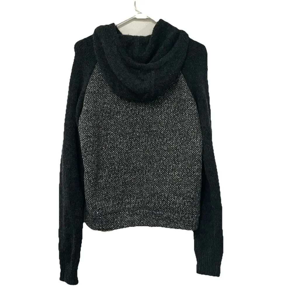 T by Alexander Wang Men’s Gray Knit Wool Pullover Hoodie Sweater Medium